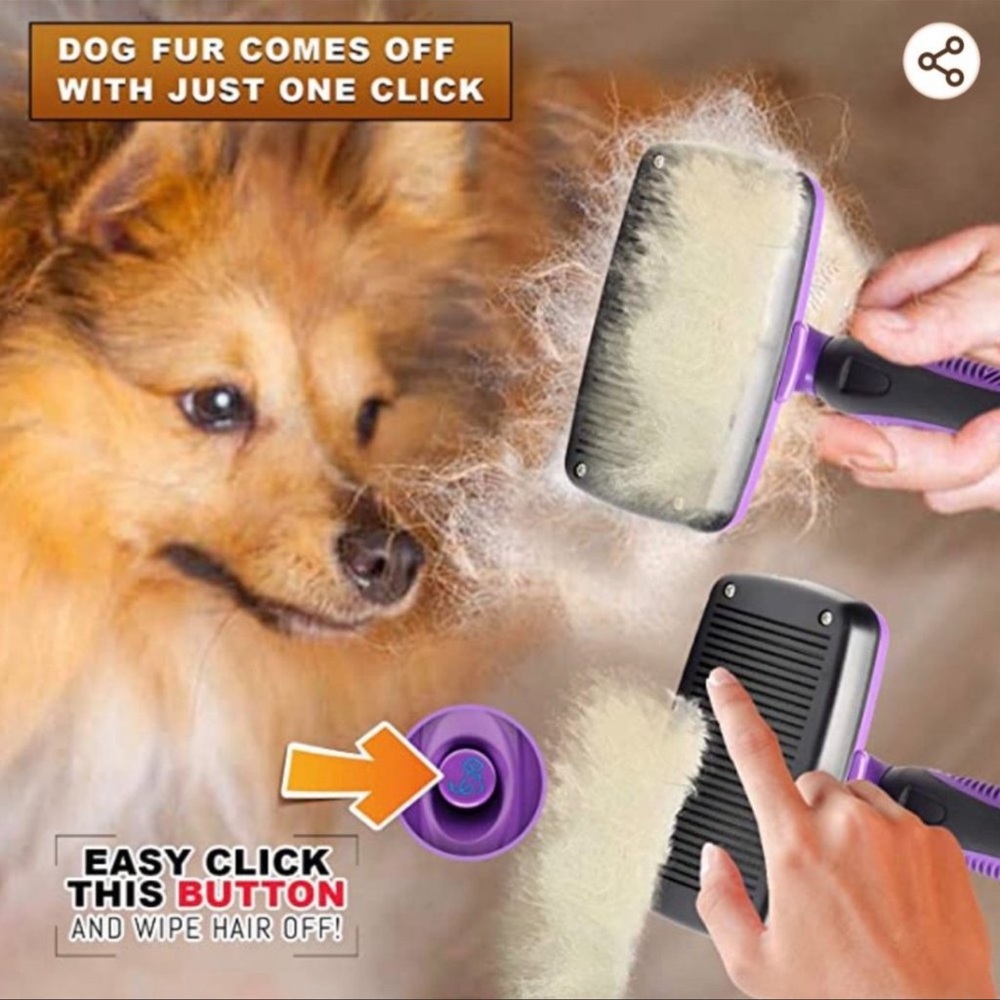 NWT Pet dog cat brush Solid Self Cleaning Slicker Pet Brush